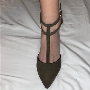 Dark green heels size 8